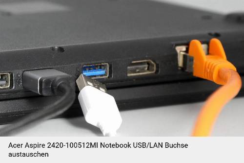 Acer Aspire 2420-100512MI Laptop USB/LAN Buchse-Reparatur